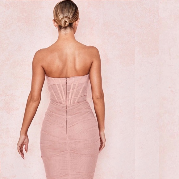 ~Pristine Prominence:Pink Corset Pencil Dress~ - Picture 8 of 17